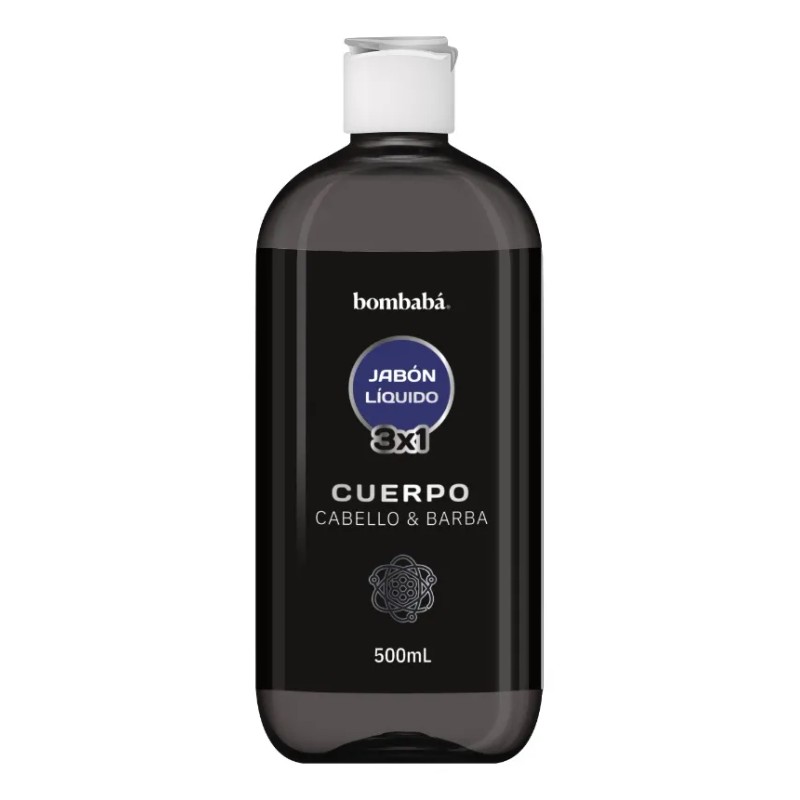 Jabón Líquido 3 En 1 Hombres Cuerpo, Cabello Y Barba