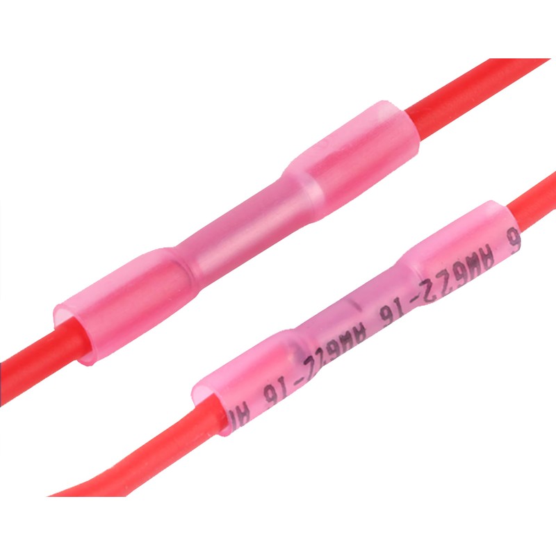 SDYYDS 200Pcs 22-16 AWG Red Marine Grade Heat Shrink Butt