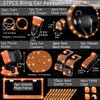 NBTEPEM 27 PCs Orange Bling Car Accessories Set for Women,
