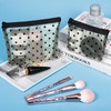 Fassave 6 Pack Mini Zipper Mesh Makeup Bags, Heart Print