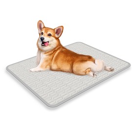 Dog Cooling Mat 102x64CM Dog Crate Mat Washable Dog Pads Sleeping Mats for Dog and Cat Durable Outdoor Indoor Non-Slip Dog Mats for Whelping,Potty,Training,Playpen (Gray)