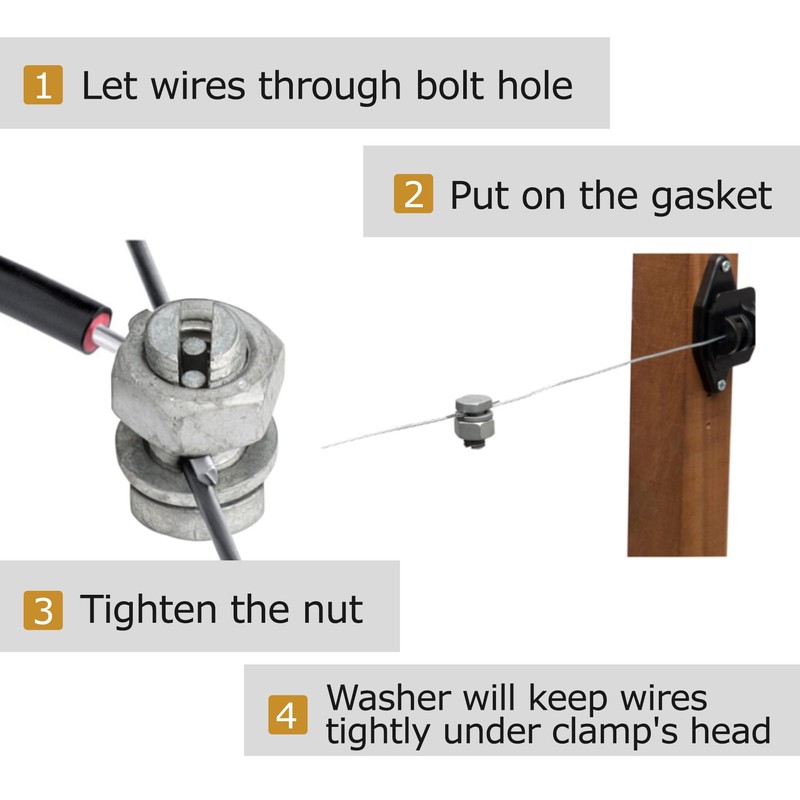 Split Bolts Electrical Fence Connector Wire Join Clamp Split Bolt