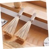 CHILDWEET 2Pcs Bamboo Scrubber Brush Durable Kitchen Cleaning Brush for
