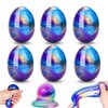 6PCS Easter Eggs Kit, Galaxy Eggs Toys, Basket Stuffers for