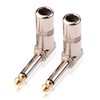 S SIENOC 2pk Audio 6.35 mm 90 Degree Male to