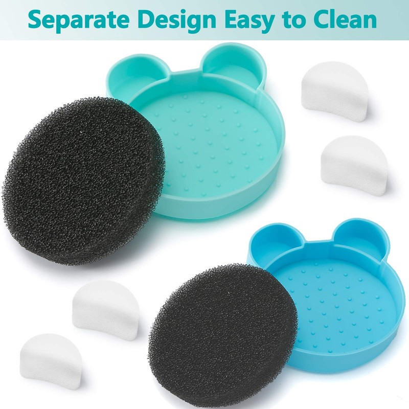TailaiMei 2 Pack Makeup Brush Cleaning Mat with Color Removal