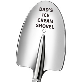 Christmas Gifts for Dad from Daughter Son, Stocking Stuffers for Men Dad Birthday Gift, Engraved Dads Ice Cream Shovel, Father's Day Gifts Funny Presents for New Bonus Step Dads