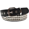 foolsGold 3 Row Pyramid Studded Belt (5XL (56" - 60"