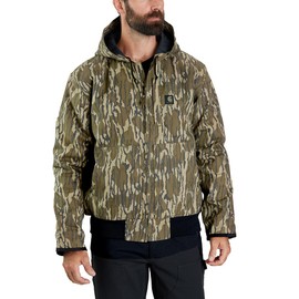 Carhartt Men's Rugged Flex Duck Loose Fit Insulated Active Jac, Mossy Oak Bottomland Camo