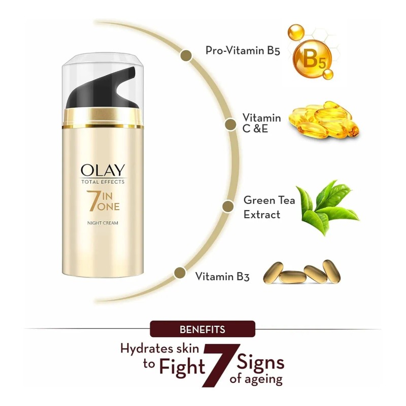 Crema De Noche Olay Total Effects 7 En 1 Antiedad