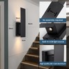 Black Wireless Wall Sconces Set of Two,3000K-6000K Dimmable Battery Operated