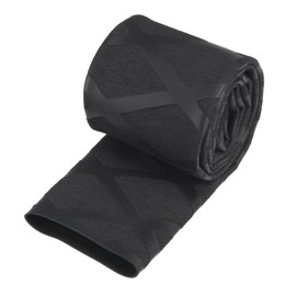 sourcing map Heat Shrink Wrap Tubing for Fishing Rod Grips Handle, 25mm Dia 42mm Flat 1.6ft 2:1 rate, Black