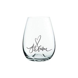 Verre gravé - Je T'Aime - Verre sans pied 16oz