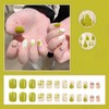 ALLEVG Nail Tips, 24 Pieces, Short, Avocado Green, Spring, Summer,