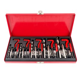 PHILTOP Auto Repair Toolbox, 131Pc Thread Repair Kit HSS Drill Helicoil Repair Kit SAE 1/4" 5/16" Inch with Case