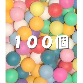 TAKASUE Ping Pong Balls for Recreational Table Tennis Balls with Storage Bag Plastic Balls, Solid, Colorful, 100 Pieces
