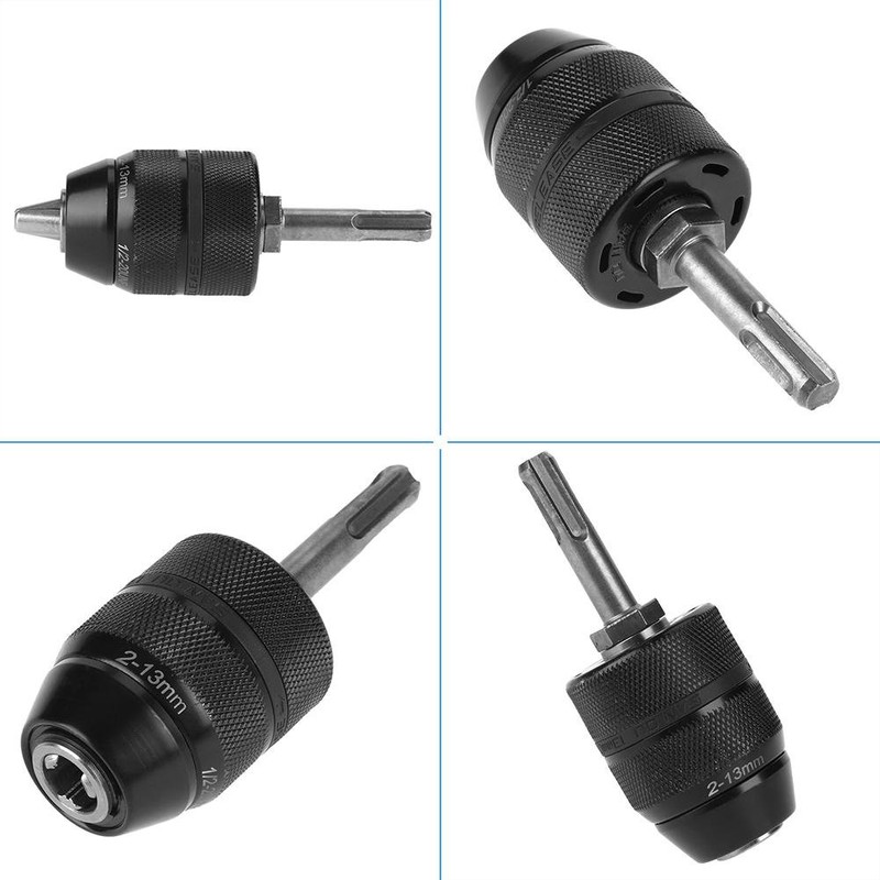 2-13MM Drill Chuck, Metal Keyless Drill Chuck Converter with SDS