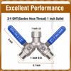 Horiznext GHT 3/4 hose splitter 3 way heavy duty, Y