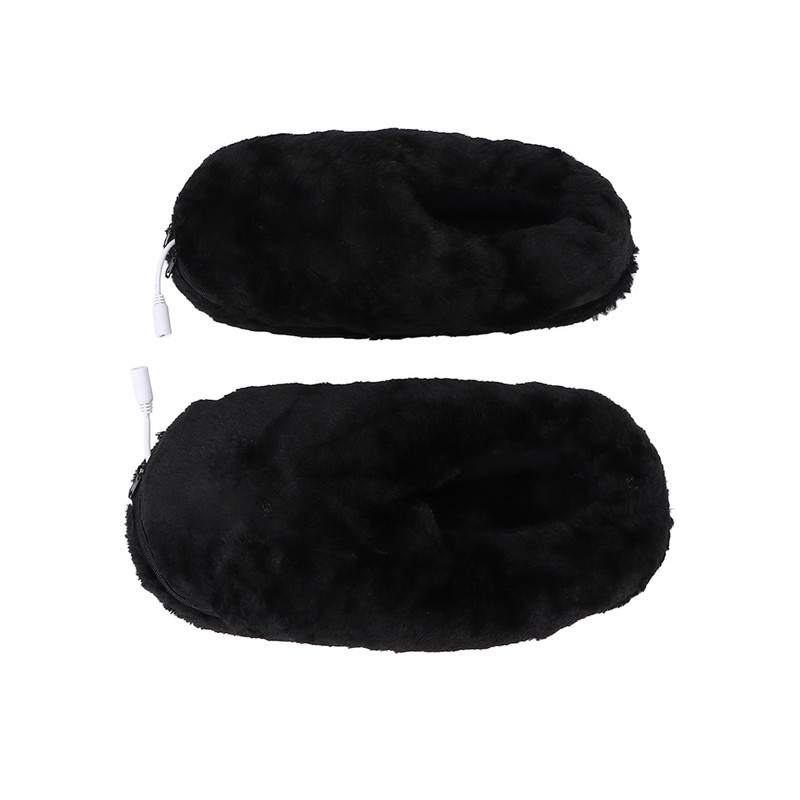 USB Heating Shoes Men Women Washable Outdoor Soft Plush Electric