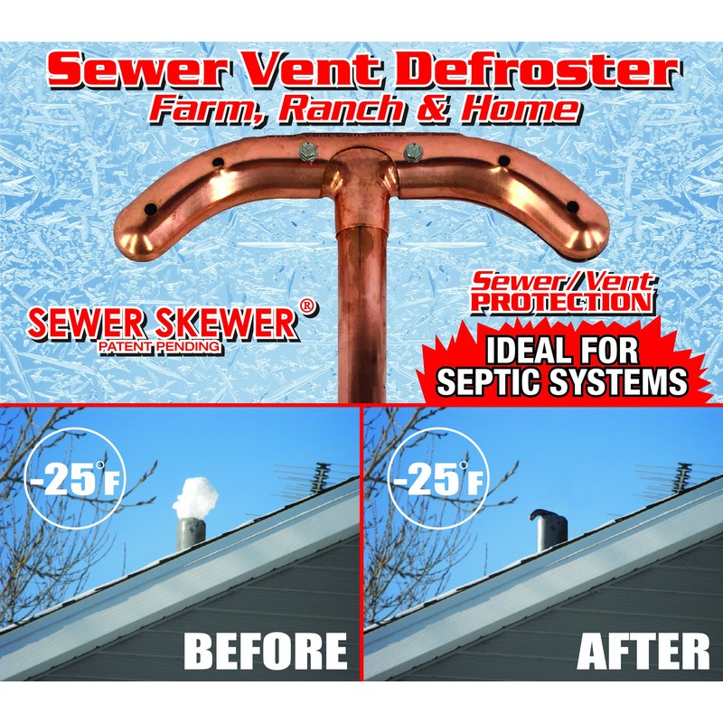 Sewer Skewer XL Vent Defroster for Sewer Pipes & Roof
