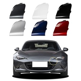 Goholy Car Front Bumper Tow Hook Cover Compatible with Mazda MX-5 Miata MX5 2016 2017 2018 2019 2020 2021 2022 2023 Trailer Cover Cap N24350A11 Tow Hook Cap Towing Eye Cap Red
