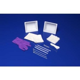 Tracheostomy Care Tray Kit, Trach Brush Sponges Applicators Tape Etc, 1 ea