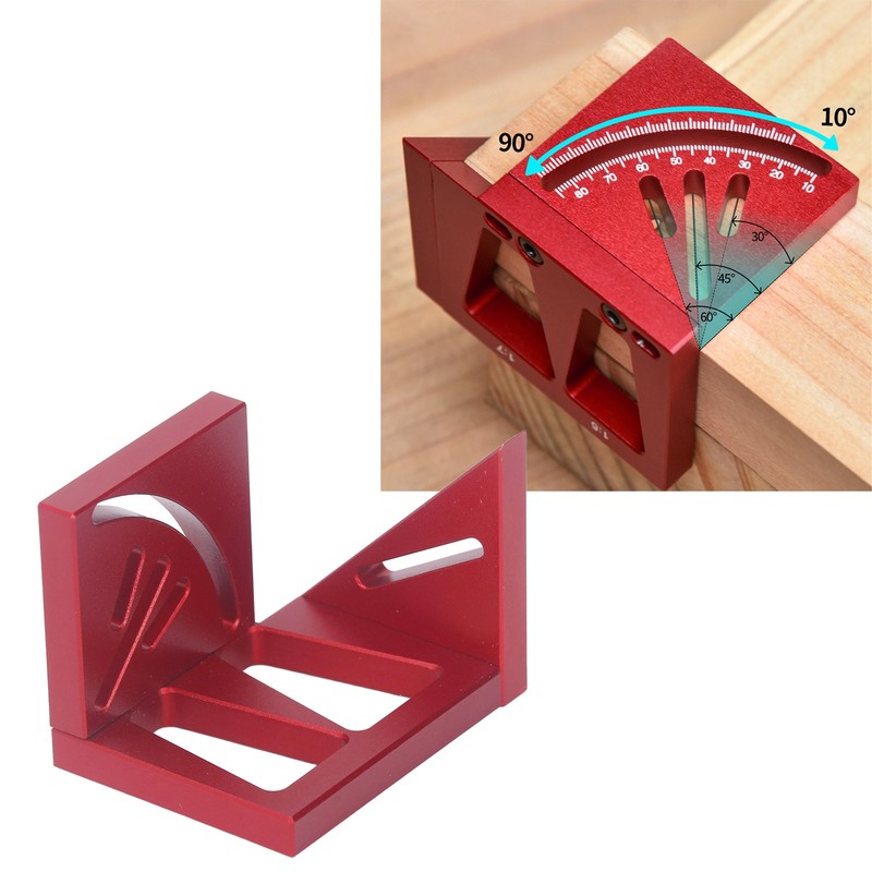 Multi Angle 3D Protractor 45 Degree Marking Ruler Essential Woodworking