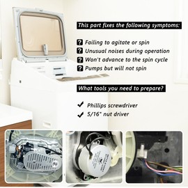 ZNTVW W10913953 W11481722 49tyz-e120a1 Washer Shifter Actuator Compatible for Whirlpool Kenmore Maytag Replace W10815026 W10597177 W10913953VP