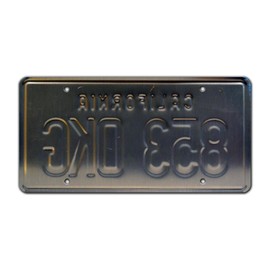 Celebrity Machines The Rockford Files | 853 OKG | Metal Stamped License Plate