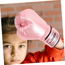 SUPVOX Kids Boxing Gloves: Shockproof Leather Sparring Training Gloves with Breathable Holes - Foam Filled Training Sparring Gloves for Boys and Girls Boxing Beginners (Pink)