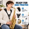 Adjustable Saxophone Shoulder Strap, Leather Double Shoulder Harness for Alto,