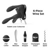 Rabbit 6-Piece Wine Opener Tool Kit, Black