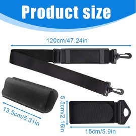 IKOPFLN Universal Ski Carry Strap – Adjustable Carry Handle for Ski and Ski Poles – with Ski Pole Holder Ski Shoulder Strap with Padded Velcro Fastener – Ergonomic Ski Carrier Handle