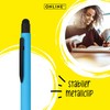 Onlinen Ballpoint Pen Aluminium Stylus Blue, Retractable Ballpoint Pen Made