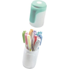 Zebra WKT7-HD-BG-AZ Highlighter, Mildliner, 10 Colors, With Hard Case, Blue Green