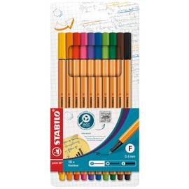 STABILO point 88, estuche con 10 rotuladores