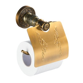 Vintage Style Antique Toilet Roll Paper Holder withlid Retro Tissue Holder Wall Mounted Bathroom Hardware