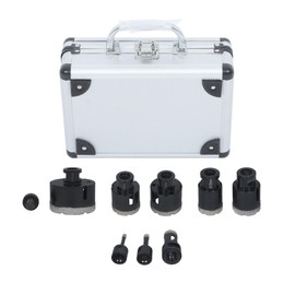 waltyotur 9 PCS Diamond Drill Bit Set, Diamond Core Drill Bit Hole Saw Kit for Tile Ceramic Marble Granite Stone Cutting, 6-68mm (0.23-2.68)