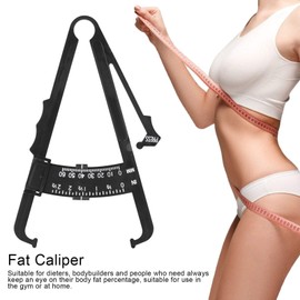 Black Plastic Body Fat Caliper, Unisex Skinfold Body Caliper Body Device For Accurately Measuring Monitoring For Body Fat(Centimeter)