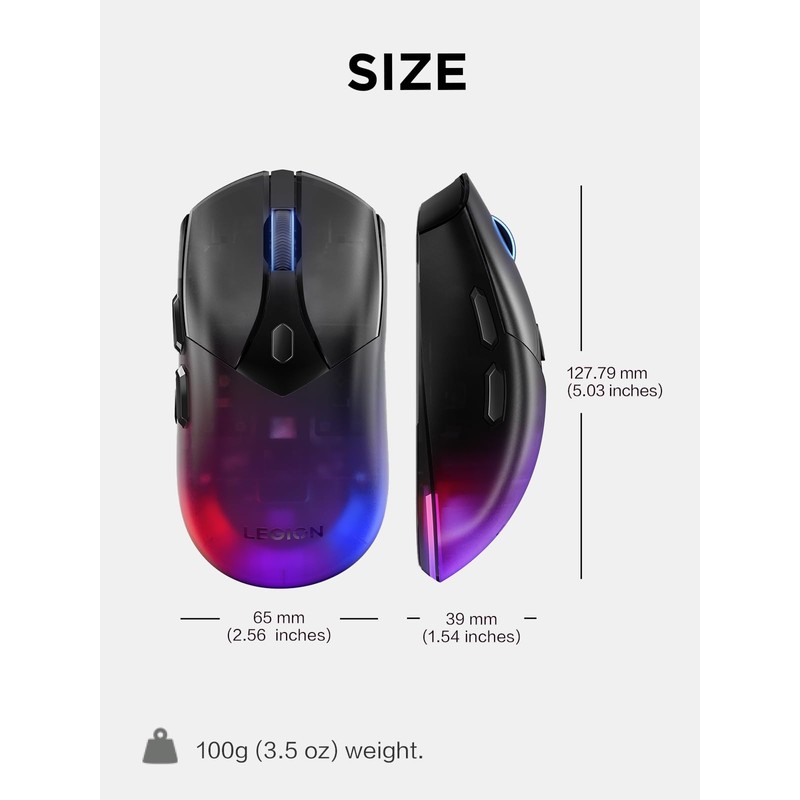Lenovo Legion M410 Wireless RGB Gaming Mouse – 6 Button