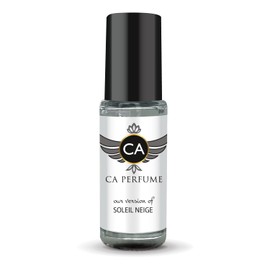 CA Perfume Impression of Soleil Neige Unisex Perfume Oil Amber Floral Scent Long Lasting Fragrance for Women and Men Travel Size Mini Perfume Sample TSA Ready Body Oil Roll-on 0.14 Fl Oz 4ml