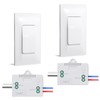 Bkiyougo 2 Pack Wireless Light Switch and Receiver Kit No