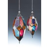 Large Moroccan Style Hanging Tea Light Lantern - Multi-Colour