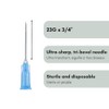 Aguja Luer Lock desechable 32Ga 4 mm, paquete de 100