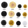 Black Gold Party-Decoration Graduation Banner - 14pcs Kits Cap Garland