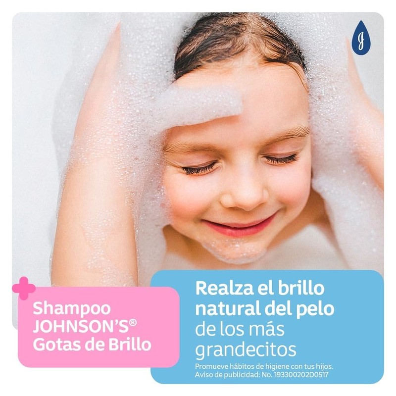 Johnson's Baby Shampoo Johson's Gotas De Brillo 750 Ml, color,