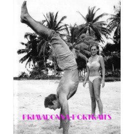 SEAN CONNERY & URSULA ANDRESS 8x10 Lab Photo 1962 "DR.NO" JAMES BOND Portrait