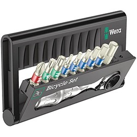 Wera Bicycle Set 9 Bit Assortment Stainless with Ratchet
