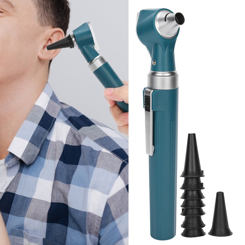 Professional Diagnostic Kit Ear Care Examination Otoscope Eardrum Endoscope SpeculumGreen