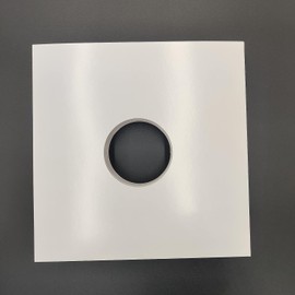 Vision Media® 12'' Vinyl White Card Record Sleeve with Hole - Premium Quality Disco Bags - 20pcs